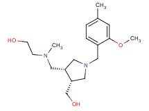 2-[{[(3R*,4R*)-4-(hydroxymethyl)-1-(2-methoxy-4-methylbenzyl)pyrrolidin-3-yl]methyl}(methyl)amino]ethanol