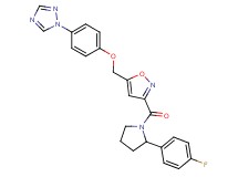 1-{4-[(3-{[2-(4-fluorophenyl)-1-pyrrolidinyl]carbonyl}-5-isoxazolyl)methoxy]phenyl}-1H-1,2,4-triazole