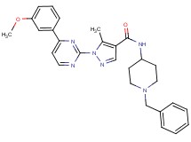 N-(1-benzyl-4-piperidinyl)-1-[4-(3-methoxyphenyl)-2-pyrimidinyl]-5-methyl-1H-pyrazole-4-carboxamide