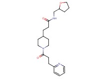 3-{1-[3-(2-pyridinyl)propanoyl]-4-piperidinyl}-N-(tetrahydro-2-furanylmethyl)propanamide