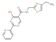 N-[(4-ethyl-1,3-thiazol-2-yl)methyl]-4-hydroxy-2-pyridin-2-ylpyrimidine-5-carboxamide