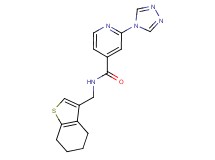 N-(4,5,6,7-tetrahydro-1-benzothien-3-ylmethyl)-2-(4H-1,2,4-triazol-4-yl)isonicotinamide