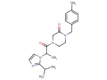 4-[2-(2-isopropyl-1H-imidazol-1-yl)propanoyl]-1-(4-methylbenzyl)-2-piperazinone