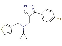 N-{[3-(4-fluorophenyl)-1H-pyrazol-4-yl]methyl}-N-(3-thienylmethyl)cyclopropanamine