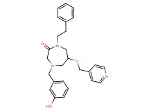 4-(3-hydroxybenzyl)-1-(2-phenylethyl)-6-(4-pyridinylmethoxy)-1,4-diazepan-2-one