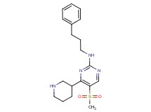 5-(methylsulfonyl)-N-(3-phenylpropyl)-4-(3-piperidinyl)-2-pyrimidinamine hydrochloride
