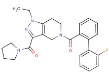 1-ethyl-5-[(2'-fluoro-2-biphenylyl)carbonyl]-3-(1-pyrrolidinylcarbonyl)-4,5,6,7-tetrahydro-1H-pyrazolo[4,3-c]pyridine