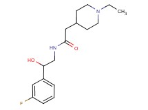 2-(1-ethyl-4-piperidinyl)-N-[2-(3-fluorophenyl)-2-hydroxyethyl]acetamide