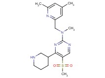 N-[(4,6-dimethyl-2-pyridinyl)methyl]-N-methyl-5-(methylsulfonyl)-4-(3-piperidinyl)-2-pyrimidinamine dihydrochloride