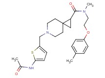 6-{[5-(acetylamino)-2-thienyl]methyl}-N-methyl-N-[2-(4-methylphenoxy)ethyl]-6-azaspiro[2.5]octane-1-carboxamide