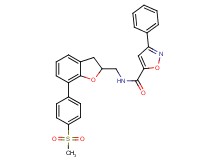 N-({7-[4-(methylsulfonyl)phenyl]-2,3-dihydro-1-benzofuran-2-yl}methyl)-3-phenyl-5-isoxazolecarboxamide