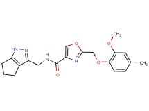 2-[(2-methoxy-4-methylphenoxy)methyl]-N-(1,4,5,6-tetrahydrocyclopenta[c]pyrazol-3-ylmethyl)-1,3-oxazole-4-carboxamide