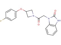 1-{2-[3-(4-fluorophenoxy)azetidin-1-yl]-2-oxoethyl}-1,3-dihydro-2H-benzimidazol-2-one