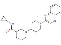 N-cyclopropyl-1'-quinoxalin-2-yl-1,4'-bipiperidine-3-carboxamide