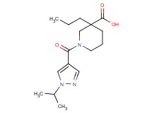 1-[(1-isopropyl-1H-pyrazol-4-yl)carbonyl]-3-propylpiperidine-3-carboxylic acid
