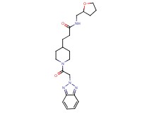 3-[1-(2H-1,2,3-benzotriazol-2-ylacetyl)-4-piperidinyl]-N-(tetrahydro-2-furanylmethyl)propanamide
