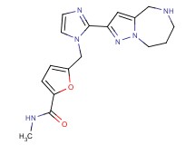 N-methyl-5-{[2-(5,6,7,8-tetrahydro-4H-pyrazolo[1,5-a][1,4]diazepin-2-yl)-1H-imidazol-1-yl]methyl}-2-furamide dihydrochloride