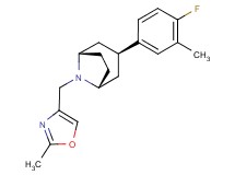 (3-endo)-3-(4-fluoro-3-methylphenyl)-8-[(2-methyl-1,3-oxazol-4-yl)methyl]-8-azabicyclo[3.2.1]octane