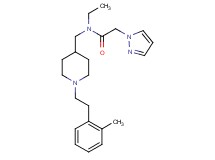 N-ethyl-N-({1-[2-(2-methylphenyl)ethyl]-4-piperidinyl}methyl)-2-(1H-pyrazol-1-yl)acetamide