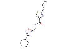 N-[(3-cyclohexyl-1,2,4-oxadiazol-5-yl)methyl]-2-propyl-1,3-thiazole-4-carboxamide