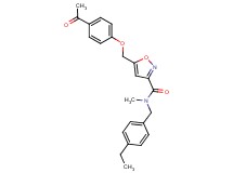 5-[(4-acetylphenoxy)methyl]-N-(4-ethylbenzyl)-N-methyl-3-isoxazolecarboxamide