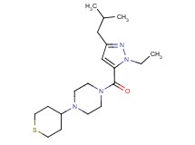 1-[(1-ethyl-3-isobutyl-1H-pyrazol-5-yl)carbonyl]-4-(tetrahydro-2H-thiopyran-4-yl)piperazine