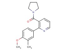 2-(4-methoxy-3-methylphenyl)-3-(pyrrolidin-1-ylcarbonyl)pyridine