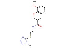 8-methoxy-N-{2-[(1-methyl-1H-tetrazol-5-yl)thio]ethyl}chromane-3-carboxamide