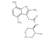 N-[rel-(3R,4R)-3-hydroxy-4-piperidinyl]-2-(2,4,7-trimethyl-1H-indol-3-yl)acetamide hydrochloride