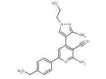 2-amino-6-(4-ethylphenyl)-4-[1-(2-hydroxyethyl)-3-methyl-1H-pyrazol-4-yl]nicotinonitrile