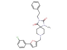 8-{[5-(3-chlorophenyl)-2-furyl]methyl}-1-methyl-3-(2-phenylethyl)-1,3,8-triazaspiro[4.5]decane-2,4-dione