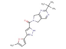 2-tert-butyl-6-{[3-(5-methyl-2-furyl)-1H-pyrazol-5-yl]carbonyl}-6,7-dihydro-5H-pyrrolo[3,4-d]pyrimidine
