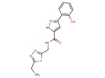 N-[(5-ethyl-1,3,4-thiadiazol-2-yl)methyl]-3-(2-hydroxyphenyl)-1H-pyrazole-5-carboxamide