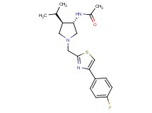 N-((3S*,4R*)-1-{[4-(4-fluorophenyl)-1,3-thiazol-2-yl]methyl}-4-isopropylpyrrolidin-3-yl)acetamide