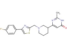 6-(1-{[4-(4-fluorophenyl)-1,3-thiazol-2-yl]methyl}piperidin-3-yl)-2-methylpyrimidin-4(3H)-one