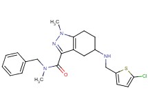 N-benzyl-5-{[(5-chloro-2-thienyl)methyl]amino}-N,1-dimethyl-4,5,6,7-tetrahydro-1H-indazole-3-carboxamide