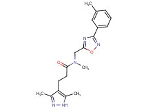 3-(3,5-dimethyl-1H-pyrazol-4-yl)-N-methyl-N-{[3-(3-methylphenyl)-1,2,4-oxadiazol-5-yl]methyl}propanamide