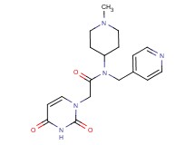 2-(2,4-dioxo-3,4-dihydro-1(2H)-pyrimidinyl)-N-(1-methyl-4-piperidinyl)-N-(4-pyridinylmethyl)acetamide