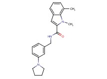 1,7-dimethyl-N-[3-(1-pyrrolidinyl)benzyl]-1H-indole-2-carboxamide