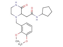 N-cyclopentyl-2-[1-(2,3-dimethoxybenzyl)-3-oxo-2-piperazinyl]acetamide