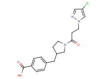 4-({1-[3-(4-chloro-1H-pyrazol-1-yl)propanoyl]pyrrolidin-3-yl}methyl)benzoic acid