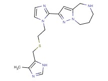 2-[1-(2-{[(4-methyl-1H-imidazol-5-yl)methyl]thio}ethyl)-1H-imidazol-2-yl]-5,6,7,8-tetrahydro-4H-pyrazolo[1,5-a][1,4]diazepine dihydrochloride