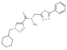 1-(cyclohexylmethyl)-N-methyl-N-[(5-phenyl-1,3,4-oxadiazol-2-yl)methyl]-1H-1,2,3-triazole-4-carboxamide