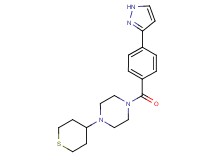 1-[4-(1H-pyrazol-3-yl)benzoyl]-4-(tetrahydro-2H-thiopyran-4-yl)piperazine