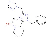 1-acetyl-2-[1-benzyl-3-(1H-1,2,4-triazol-1-ylmethyl)-1H-1,2,4-triazol-5-yl]piperidine