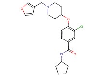 3-chloro-N-cyclopentyl-4-{[1-(3-furylmethyl)-4-piperidinyl]oxy}benzamide
