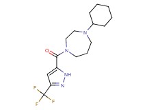 1-cyclohexyl-4-{[3-(trifluoromethyl)-1H-pyrazol-5-yl]carbonyl}-1,4-diazepane