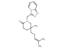 5-methyl-5-(4-methylpent-3-en-1-yl)-1-([1,2,4]triazolo[4,3-a]pyridin-3-ylmethyl)piperidin-2-one