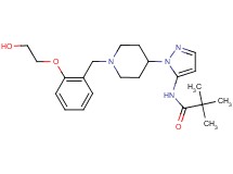N-(1-{1-[2-(2-hydroxyethoxy)benzyl]-4-piperidinyl}-1H-pyrazol-5-yl)-2,2-dimethylpropanamide