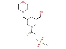 [(3R*,5R*)-1-[3-(methylsulfonyl)propanoyl]-5-(4-morpholinylmethyl)-3-piperidinyl]methanol